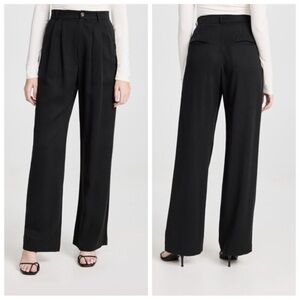 Reformation Black Wide Leg Pants
